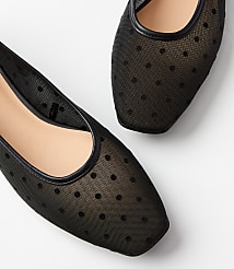 Dotted Ankle Strap Ballet Flats carousel Product Image 3