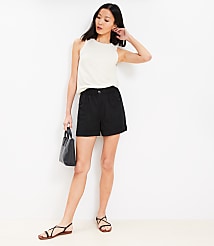 Petite Cuffed Utility Shorts in Twill carousel Product Image 1