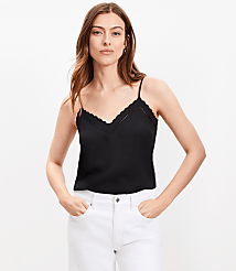 Embroidered Scalloped V-Neck Cami carousel Product Image 2