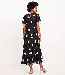 Dotted Flounce Maxi Dress carousel Product Image 3