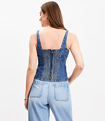 Denim Bustier Top carousel Product Image 3