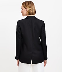 Linen Blend Fluid Modern Blazer carousel Product Image 3
