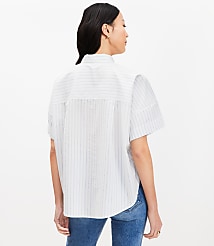 Striped Henley Dolman Everyday Tunic Shirt carousel Product Image 3