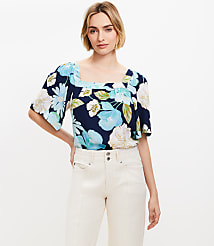 Floral Square Neck Top carousel Product Image 1
