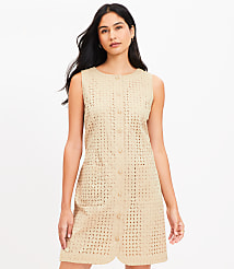 Eyelet Button Mini Pocket Dress carousel Product Image 1