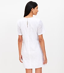 Eyelet Scalloped Neck Mini Dress carousel Product Image 4