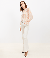 Floral Pintucked Ruffle Cuff Blouse carousel Product Image 4
