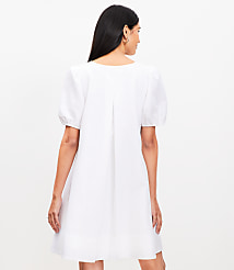 Petite Seamed Linen Cotton Mini Dress carousel Product Image 3