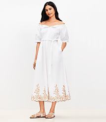 Off The Shoulder Midi Pocket Shirtdress carousel Product Image 1