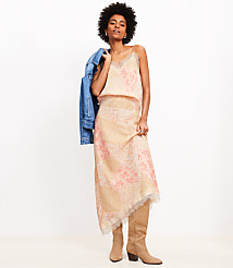 Floral Lace Trim V-Neck Cami carousel Product Image 1