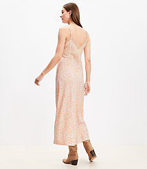 Petite Paisley Lace Trim Midi Slip Dress carousel Product Image 4
