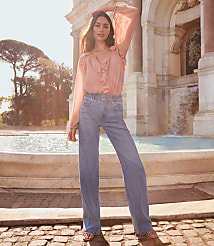 Seamed Wide Leg Jeans in Bright Authentic Indigo carousel Product Image 4