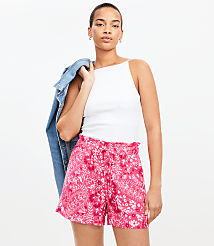 Paisley Breezy Shorts in Linen Blend carousel Product Image 1