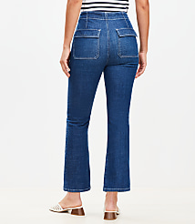 Curvy High Rise Sailor Kick Crop Jeans in Classic Mid Wash carousel Product Image 2