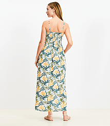 Petite LOFT Beach Sunset Smocked Cami Maxi Pocket Dress carousel Product Image 3