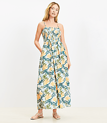 Petite LOFT Beach Sunset Smocked Cami Maxi Pocket Dress carousel Product Image 2