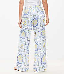 Petite Lemon Pull On Wide Leg Pants in Linen Blend carousel Product Image 3