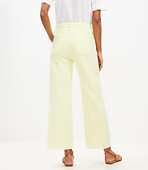 Petite High Rise Wide Leg Crop Jeans in Tender Yellow carousel Product Image 3