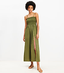 Petite LOFT Smocked Cami Maxi Pocket Dress carousel Product Image 1