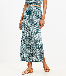 LOFT Beach Mosaic Crinkle Midi Skirt carousel Product Image 2