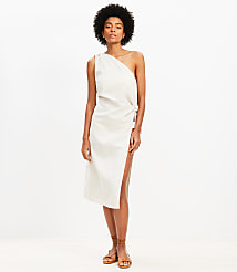 LOFT Beach One Shoulder Sarong Dress carousel Product Image 1