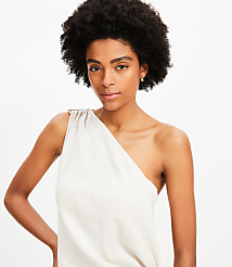 LOFT Beach One Shoulder Sarong Dress carousel Product Image 2