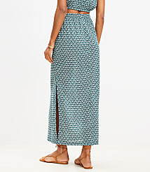 LOFT Beach Mosaic Crinkle Midi Skirt carousel Product Image 3