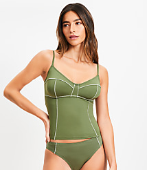 LOFT Beach Zig Zag Stitch Tankini Top carousel Product Image 3