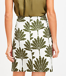 Palm Linen Blend Mini Wrap Skirt carousel Product Image 3
