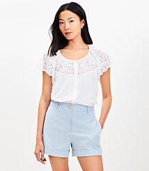 Lace Flutter Button Top carousel Product Image 2