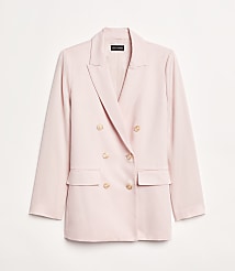 LOFT Versa Pure Spun Double Breasted Blazer carousel Product Image 2