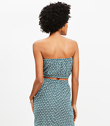 LOFT Beach Mosaic Crinkle Strapless Bubble Hem Top carousel Product Image 3