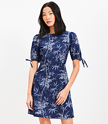 Palm Cutout Back Tie Cuff Mini Dress carousel Product Image 2