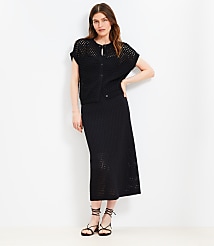 Petite Textured Midi Sweater Skirt carousel Product Image 1