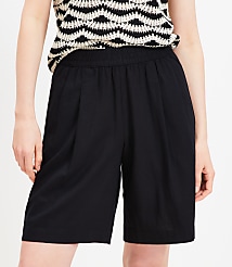 Pull On Bermuda Shorts in Linen Blend carousel Product Image 2