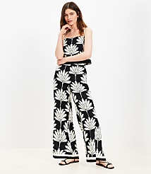Palm Pull On Wide Leg Pants in Linen Blend carousel Product Image 2