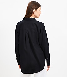 Linen Blend Everyday Oversized Pocket Shirt carousel Product Image 3