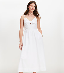 Petite Tie Poplin Midi Pocket Dress carousel Product Image 2