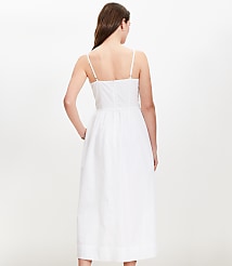 Petite Tie Poplin Midi Pocket Dress carousel Product Image 3