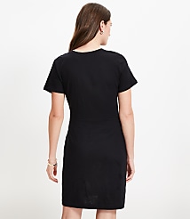 Petite Draped Mini Tee Dress carousel Product Image 3