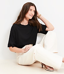 Linen Blend Modern Tee carousel Product Image 2