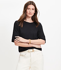 Linen Blend Modern Tee carousel Product Image 1