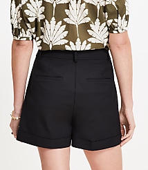 Petite Curvy Cuffed Shorts in Doubleweave carousel Product Image 2