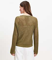 Mesh Wide Sleeve Boatneck Sweater carousel Product Image 3