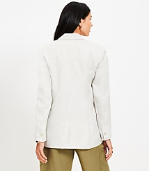 Oversized Linen Blend Modern Blazer carousel Product Image 3