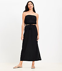 LOFT Beach Crinkle Midi Skirt carousel Product Image 1