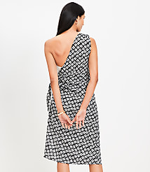 LOFT Beach Leafed One Shoulder Sarong Dress carousel Product Image 3