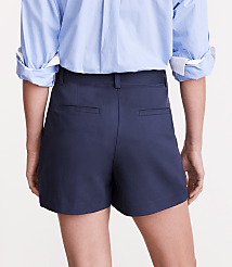 Petite LOFT Versa Pure Spun Belted Shorts carousel Product Image 3