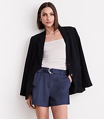 Petite LOFT Versa 360 Knit Ruched Square Neck Bodysuit carousel Product Image 1