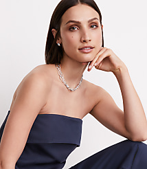Petite LOFT Versa Pure Spun Foldover Strapless Top carousel Product Image 2